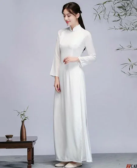mẫu đồng phục áo dài truyền thống