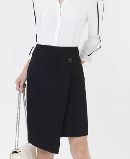 Mẫu chân váy cài chồm